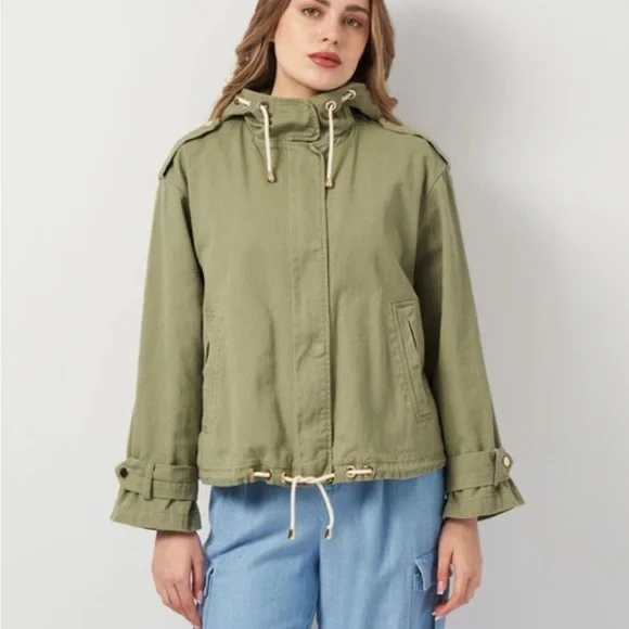 Zara Sage Green Women's Utility Jacket - Picture 2 of 7
